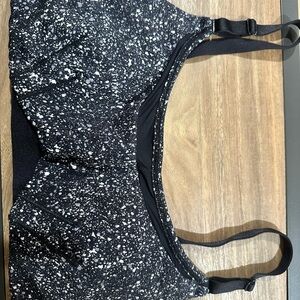 Black and White Speckled Bra